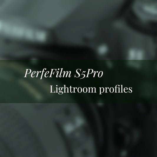 PerfeFilm S5Pro Lightroom 色彩配置文件,  单一相机授权。模拟 Fujifilm FinePix S5Pro 色彩
